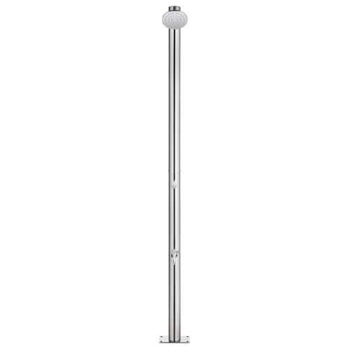 Vrtni tuš sa sivom bazom 220 cm od nehrđajućeg čelika - Siva 80 x 62 x 5 cm 1 Cijena