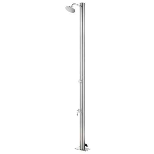 Vrtni tuš sa sivom bazom 220 cm od nehrđajućeg čelika - Siva 80 x 62 x 5 cm 1 Cijena