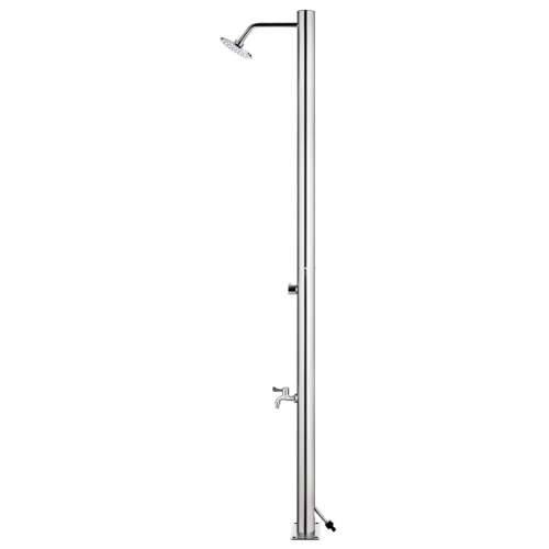 Vrtni tuš sa sivom bazom 220 cm od nehrđajućeg čelika - Siva 80 x 62 x 5 cm 1 Cijena