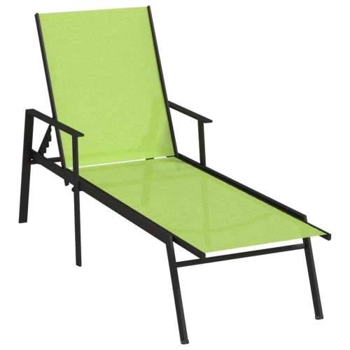 Ležaljka za sunčanje od čelika i tekstilena zelena Cijena