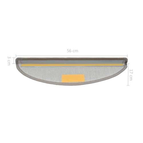 Otirači za stepenice 10 kom 56x17x3 cm sivo-smeđi - Sivo-smeđa 56 x 17 x 3 cm 10 Cijena