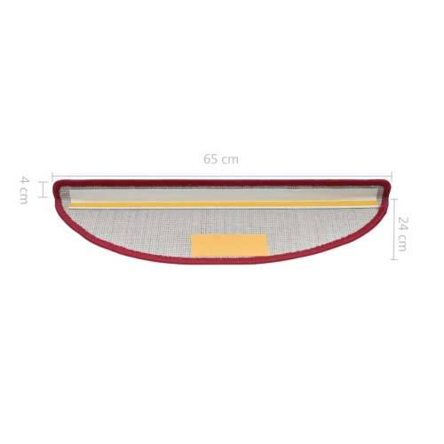 Otirači za stepenice 10 kom 65x24x4 cm bordo - Bordo crvena 65 x 24 x 4 cm 10 Cijena