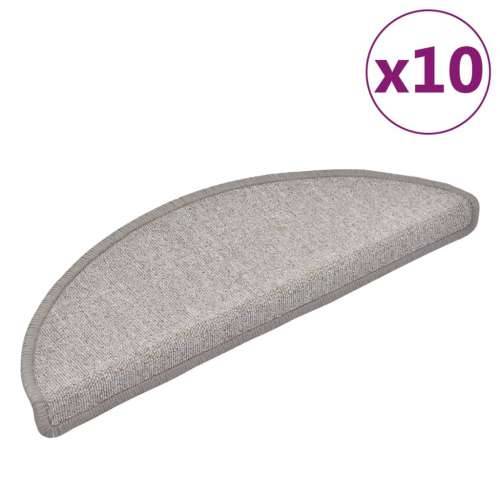 Otirači za stepenice 10 kom 65x24x4 cm sivo-smeđi - Sivo-smeđa 65 x 24 x 4 cm 10 Cijena