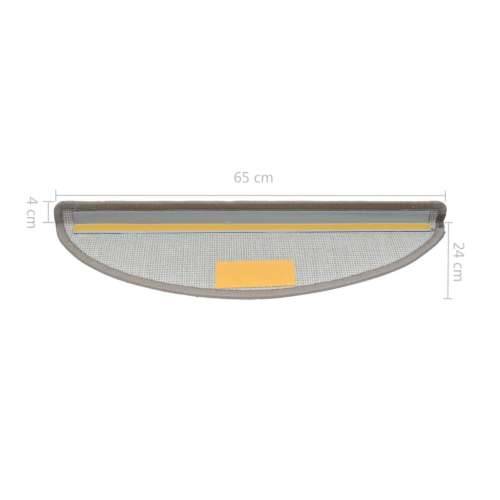 Otirači za stepenice 10 kom 65x24x4 cm sivo-smeđi - Sivo-smeđa 65 x 24 x 4 cm 10 Cijena