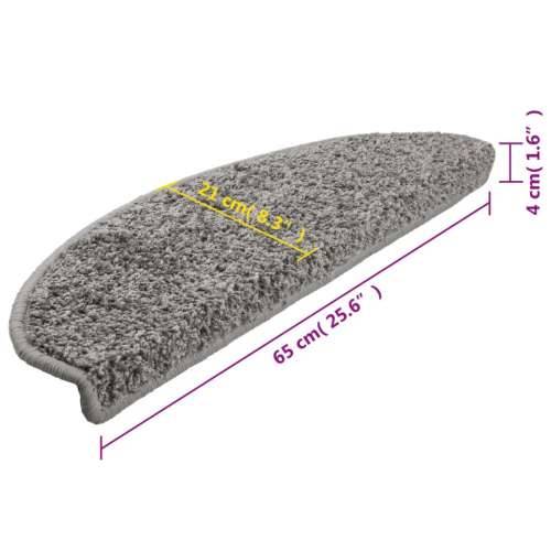 Otirači za stepenice 10 kom 65 x 21 x 4 cm sivi - Siva 65 x 21 x 4 cm 10 Cijena