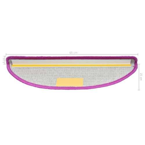 Otirači za stepenice 10 kom 65 x 21 x 4 cm ljubičasti - Ljubičasta 65 x 21 x 4 cm 10 Cijena