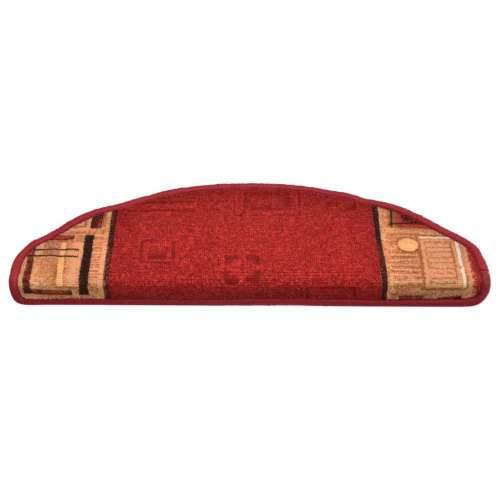 Otirači za stepenice samoljepljivi 10 kom 65x21x4 cm crveni - Crvena 10 Polukružno Cijena