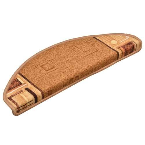 Otirači za stepenice samoljepljivi 5 kom 65x21x4 cm bež - Bež 5 Polukružno Cijena