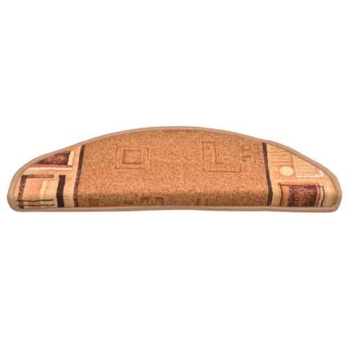 Otirači za stepenice samoljepljivi 5 kom 65x21x4 cm bež - Bež 5 Polukružno Cijena