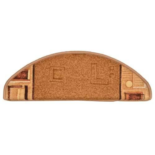 Otirači za stepenice samoljepljivi 5 kom 65x21x4 cm bež - Bež 5 Polukružno Cijena