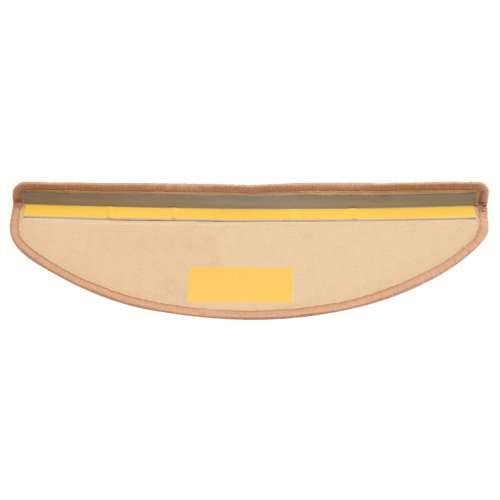 Otirači za stepenice samoljepljivi 5 kom 65x21x4 cm bež - Bež 5 Polukružno Cijena