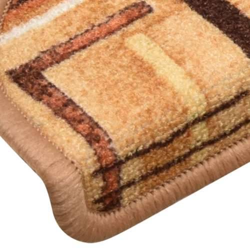 Otirači za stepenice samoljepljivi 5 kom 65x21x4 cm bež - Bež 5 Polukružno Cijena