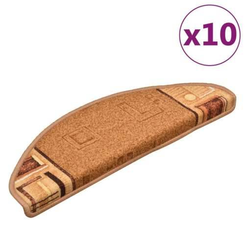 Otirači za stepenice samoljepljivi 10 kom 65x21x4 cm bež - Bež 10 Polukružno Cijena