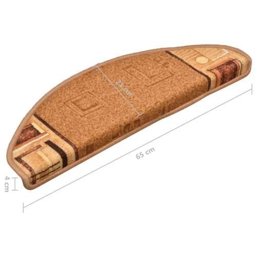 Otirači za stepenice samoljepljivi 10 kom 65x21x4 cm bež - Bež 10 Polukružno Cijena