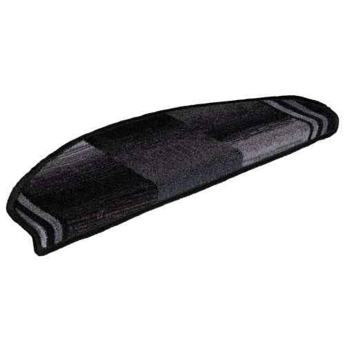 Otirači za stepenice samoljepljivi 5 kom 65x21x4 cm crno-sivi - Crna i siva 5 Polukružno Cijena
