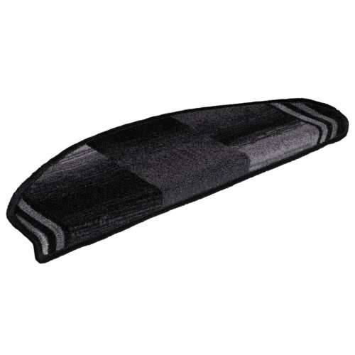 Otirači za stepenice samoljepljivi 10 kom 65x21x4 cm crno-sivi - Crna i siva 10 Polukružno Cijena