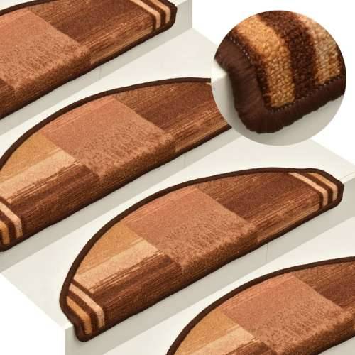 Otirači za stepenice samoljepljivi 10 kom 65x21x4 cm smeđi - Smeđa 10 Polukružno Cijena
