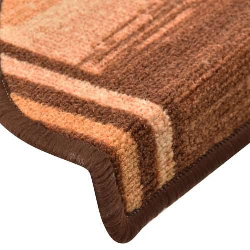 Otirači za stepenice samoljepljivi 10 kom 65x21x4 cm smeđi - Smeđa 10 Polukružno Cijena