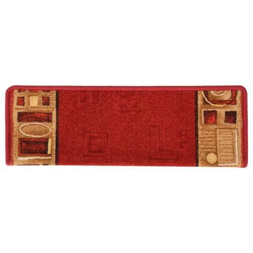 Otirači za stepenice samoljepljivi 10 kom 65x21x4 cm crveni - Crvena 10 Pravokutno Cijena