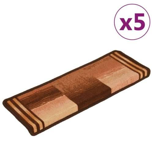 Otirači za stepenice samoljepljivi 5 kom 65x21x4 cm smeđi - Smeđa 5 Pravokutno Cijena