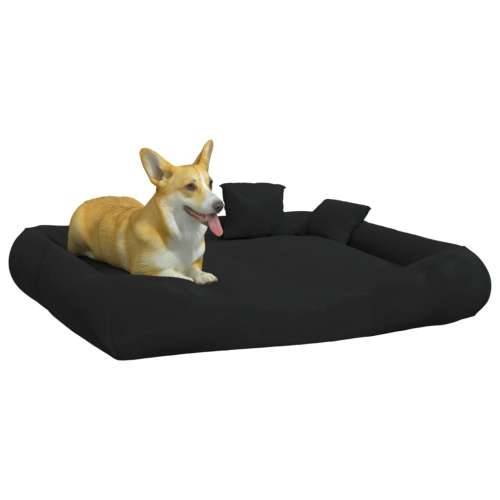 Jastuk za pse s jastučićima crni 115x100x20 cm tkanina Oxford Cijena
