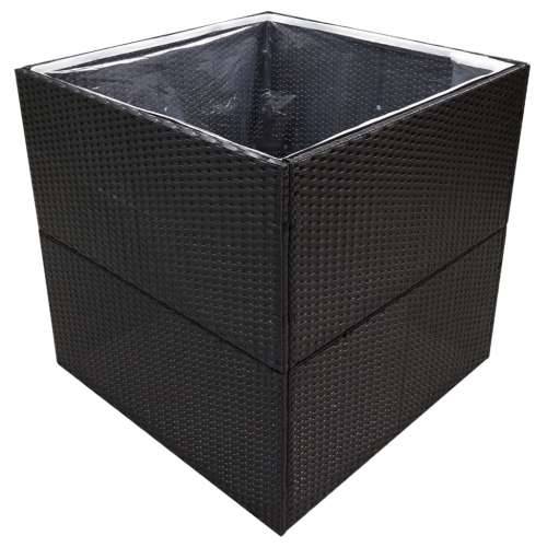Vrtna sadilica crna 80 x 80 x 80 cm od poliratana Crna 80 x 80 x 80 cm 1 Cijena