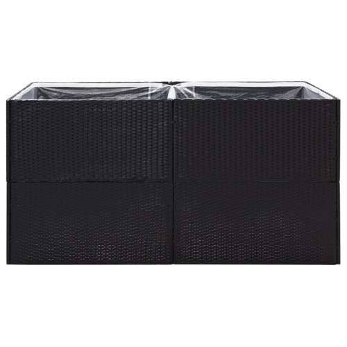 Vrtna sadilica crna 157 x 80 x 80 cm od poliratana - Crna 157 x 80 x 80 cm 1 Cijena