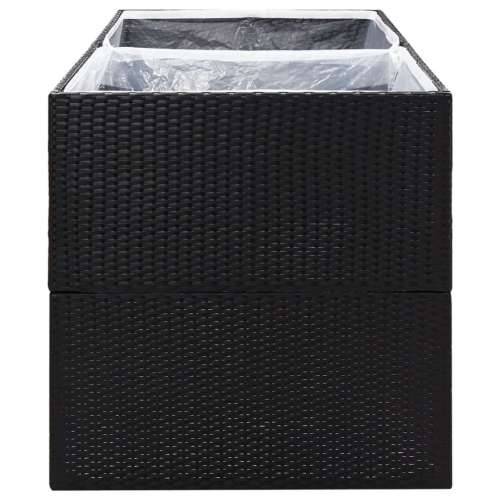 Vrtna sadilica crna 157 x 80 x 80 cm od poliratana - Crna 157 x 80 x 80 cm 1 Cijena