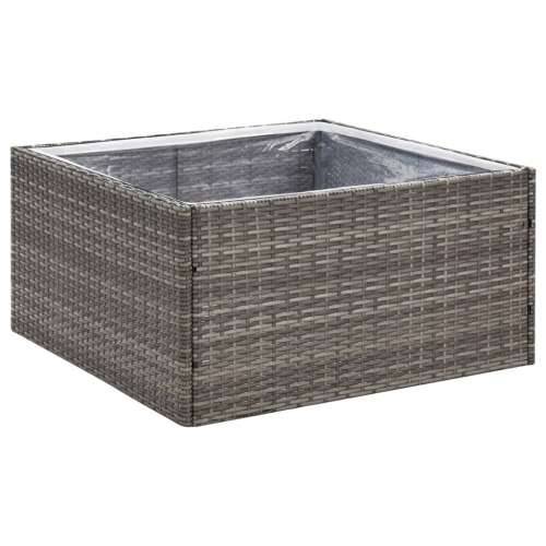 Vrtna sadilica siva 80 x 80 x 40 cm od poliratana - Siva 80 x 80 x 40 cm 1 Cijena