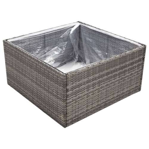 Vrtna sadilica siva 80 x 80 x 40 cm od poliratana - Siva 80 x 80 x 40 cm 1 Cijena