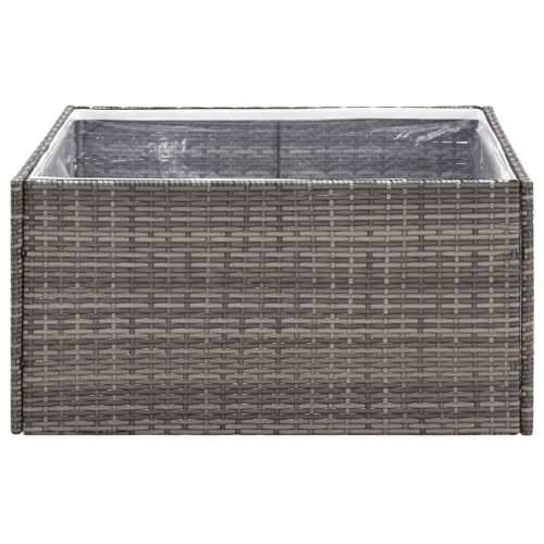 Vrtna sadilica siva 80 x 80 x 40 cm od poliratana - Siva 80 x 80 x 40 cm 1 Cijena