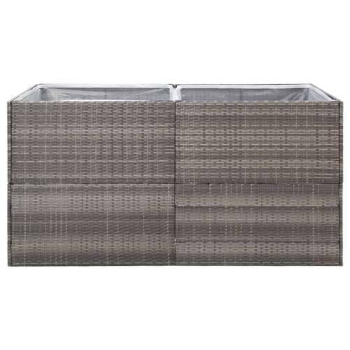 Vrtna sadilica siva 157 x 80 x 80 cm od poliratana Siva 157 x 80 x 80 cm 1 Cijena