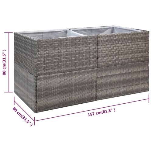 Vrtna sadilica siva 157 x 80 x 80 cm od poliratana Siva 157 x 80 x 80 cm 1 Cijena