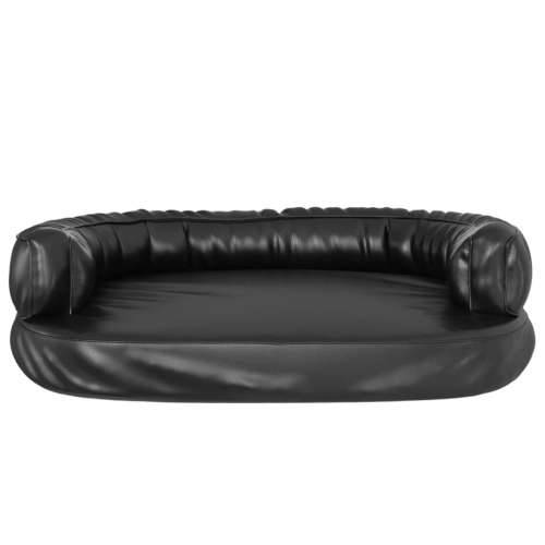 Ergonomski pjenasti krevet za pse crni 75 x 53 cm umjetna koža Cijena