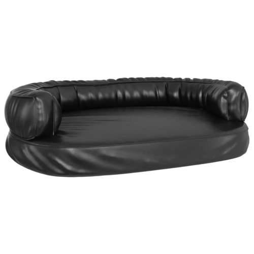 Ergonomski pjenasti krevet za pse crni 88 x 65 cm umjetna koža Cijena