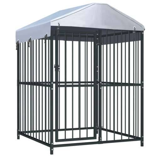 Vanjski kavez za pse s krovom 120 x 120 x 150 cm Cijena