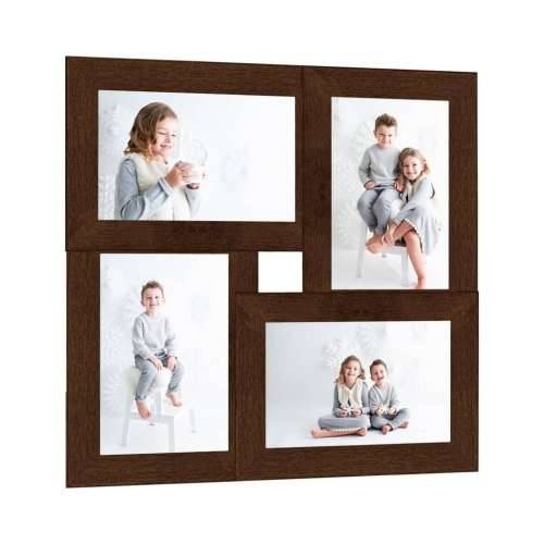 Okvir za 4 fotografije (10 x 15 cm) tamnosmeđi MDF - Tamno smeđa 4 x (10 x 15 cm) 1 Cijena