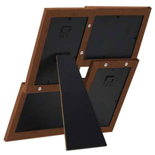 Okvir za 4 fotografije (10 x 15 cm) tamnosmeđi MDF - Tamno smeđa 4 x (10 x 15 cm) 1 Cijena