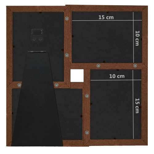 Okvir za 4 fotografije (10 x 15 cm) tamnosmeđi MDF - Tamno smeđa 4 x (10 x 15 cm) 1 Cijena