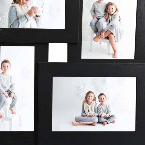 Okvir za 4 fotografije (10 x 15 cm) crni MDF - Crna 4 x (10 x 15 cm) 1 Cijena