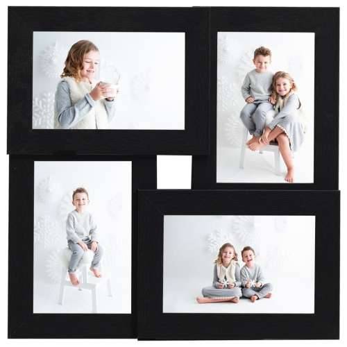 Okvir za 4 fotografije (13 x 18 cm) crni MDF - Crna 4 x (13 x 18 cm) 1 Cijena