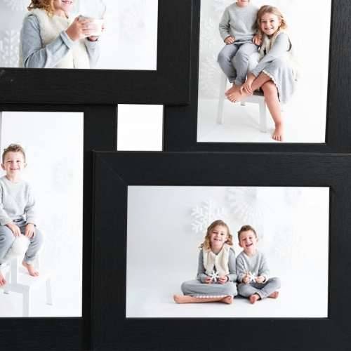 Okvir za 4 fotografije (13 x 18 cm) crni MDF - Crna 4 x (13 x 18 cm) 1 Cijena