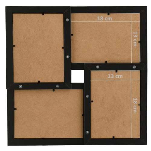 Okvir za 4 fotografije (13 x 18 cm) crni MDF - Crna 4 x (13 x 18 cm) 1 Cijena