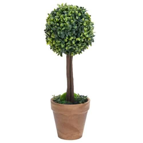 Umjetni šimširi s posudama 2 kom u obliku kugle zeleni 56 cm - 14.5 x 56 cm 2 Cijena