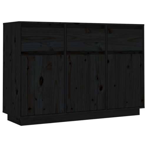 Komoda crni 110 x 34 x 75 cm od masivne borovine Cijena