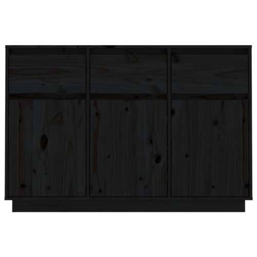 Komoda crni 110 x 34 x 75 cm od masivne borovine Cijena