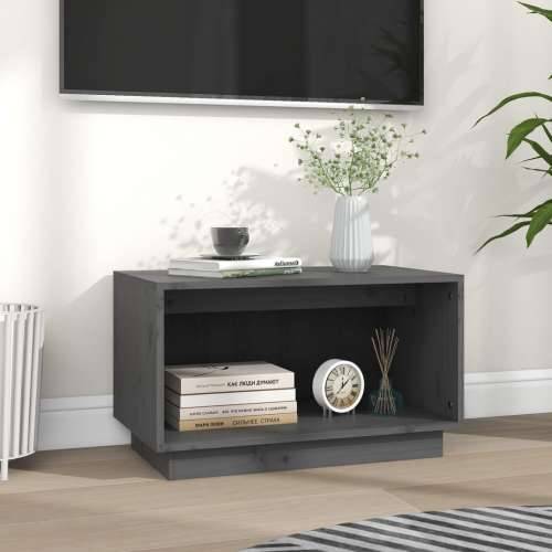 TV ormarić sivi 60 x 35 x 35 cm od masivne borovine - Siva 1 Cijena