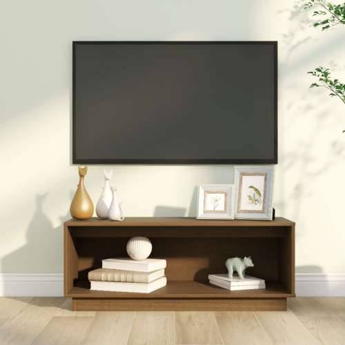 TV ormarić boja meda 90 x 35 x 35 cm od masivne borovine - boja meda 1 Cijena