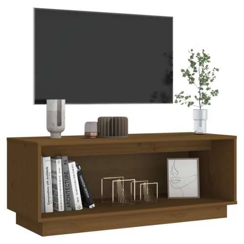 TV ormarić boja meda 90 x 35 x 35 cm od masivne borovine - boja meda 1 Cijena