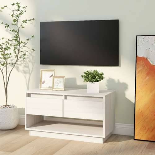 TV ormarić bijeli 74 x 34 x 40 cm od masivne borovine Cijena